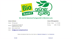 Desktop Screenshot of gruener-zweig-biomarkt.de